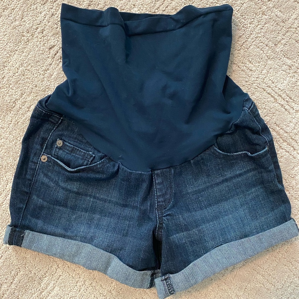 Maternity Denim Blue Women's Shorts